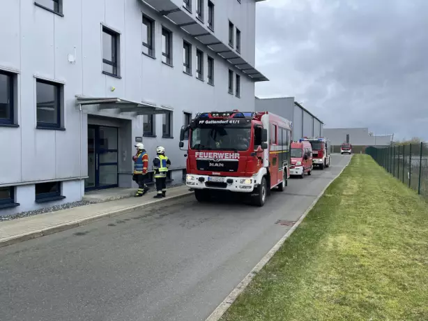 Einsatzübung im Gewerbepark